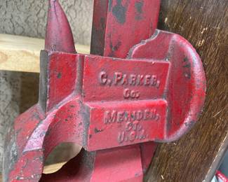 Vintage G Parker table / bench vise 