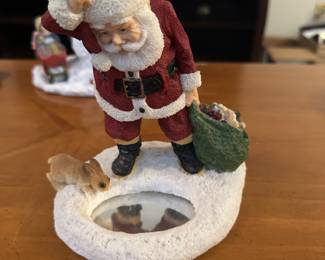 Santa Clauses and other Christmas decorations