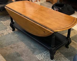 Coffee table with sides down plus rug