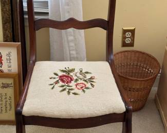 Vintage embroidered chair