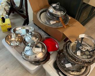 Silver Plate serving pieces - lots of them.