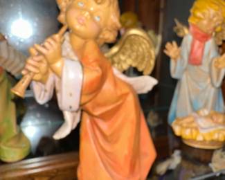 Vintage handprinted angels
