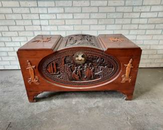 Lot 848: Vintage Chinese Camphor Wood Chest
