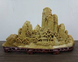 Lot 680: Asian Stone Landscape Carving