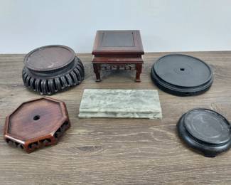 Lot 922: Lot of 6 Misc. Artifact Stands