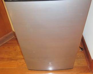 GE stainless mini frig