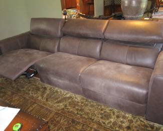 Natuzzi leather power reclining sofa