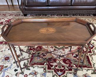 French-style coffee table with inlay