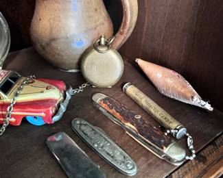 Antique US military compass, pocket watches ...
