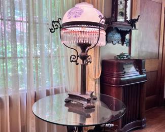 Antique tall parlor lamp