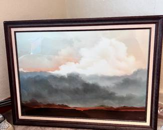 Large oil landscape signed Taylor '76