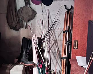Closet full of fishing hunting.... still have to go through
