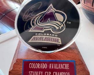 Colorado Avalanche Stanley Cup Champions puck