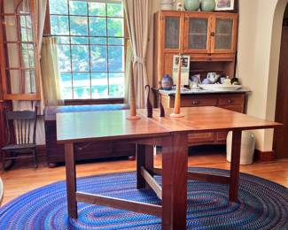 Teak Mid Century Modern Drop Leaf Dining Table