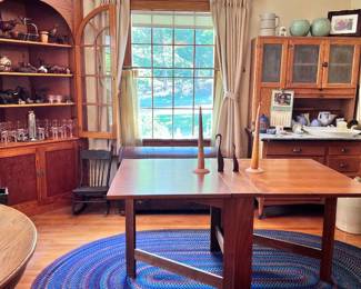 Teak Mid Century Modern Drop Leaf Dining Table