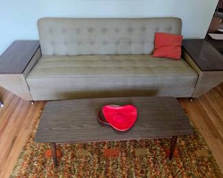 Castro Convertible Sofa w/ Built-in End Tables - sofa convert to bed with storage under each end table