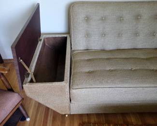 Castro Convertible Sofa w/ Built-in End Tables - sofa convert to bed with storage under each end table