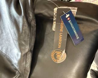 Several leather coats - size men's medium