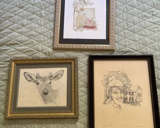 A room full of various wall decor in different sizes; a shelf or two full of picture frames - all shapes and sizes - many are new!