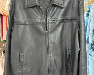 Several leather coats - size men's medium
