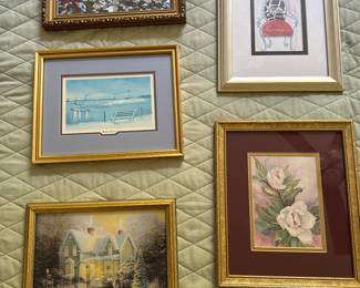 A room full of various wall decor in different sizes; a shelf or two full of picture frames - all shapes and sizes - many are new!
