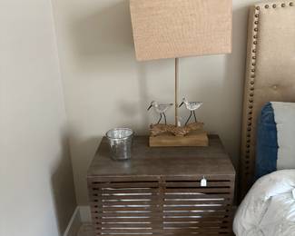 Wooden clothes hamper with lid & liner
