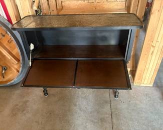 Open front tin table