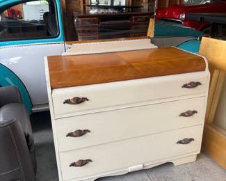 Antique dresser and mirror