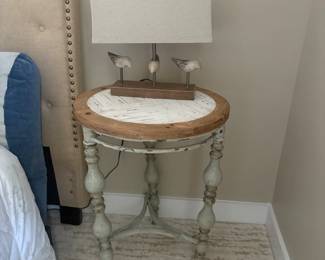 Accent or side table & bird lamp