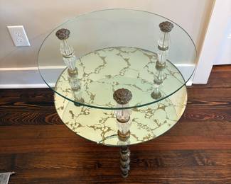 Hollywood Regency MCM glass table