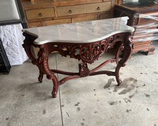 Marble top console table