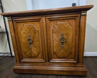 Stanley Furniture vintage rolling buffet, bar, sideboard. Solid wood... very nice.