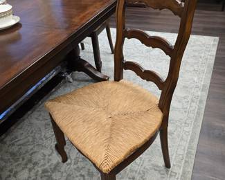 4 cane-bottomed chairs
