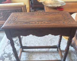 Lovely, embossed small table.