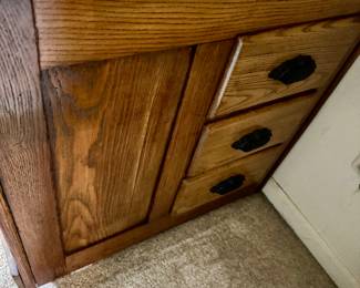 Side of antique cupboard