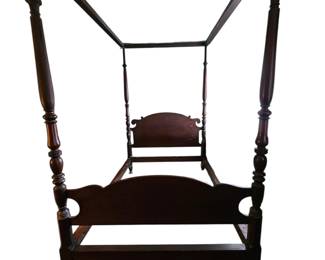 Antique four poster bed frame