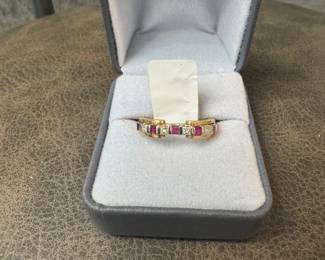 Ruby and diamond ring