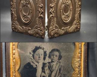 Either a daguerreotype or ambrotype depicting a creole (?) child