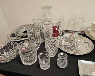 Waterford, Arthur Court, Baccarat, Orrefors, Wilton, etc.