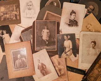 Antique photographs, cabinet cards. Mostly New Orleans