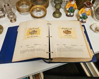 Salesman sample wine and champagne labels, mid 20th century