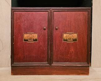 Old paint store display cabinet