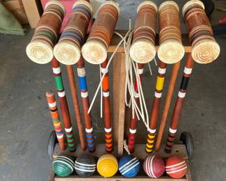 Wood Croquet Set