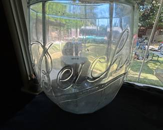Antique 1920s Beich Candy Jar, Glass Jar