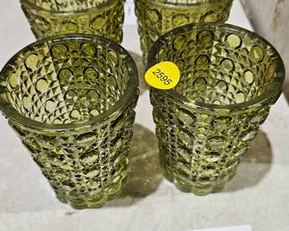 VINTAGE OLIVE GREEN GLASSES