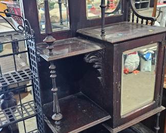 VINTAGE SHELF WITH MIRROR