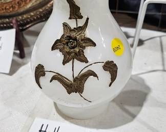 HOLLYWOOD REGENCY MILK GLASS SHADE
