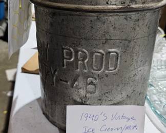 VINTAGE ICE CREAM CONTAINER STEEL