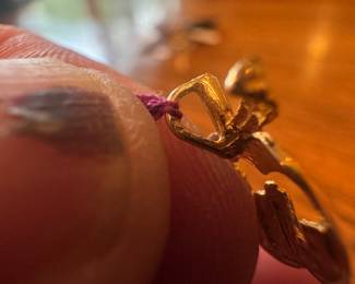 14K Gold NY Apple Charm Pendant