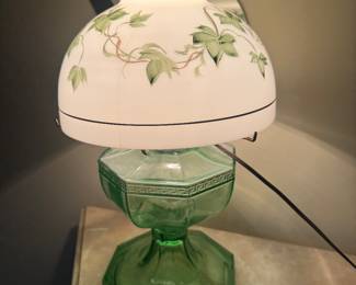 Green Glass Lamp